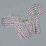 Block print cotton crop top