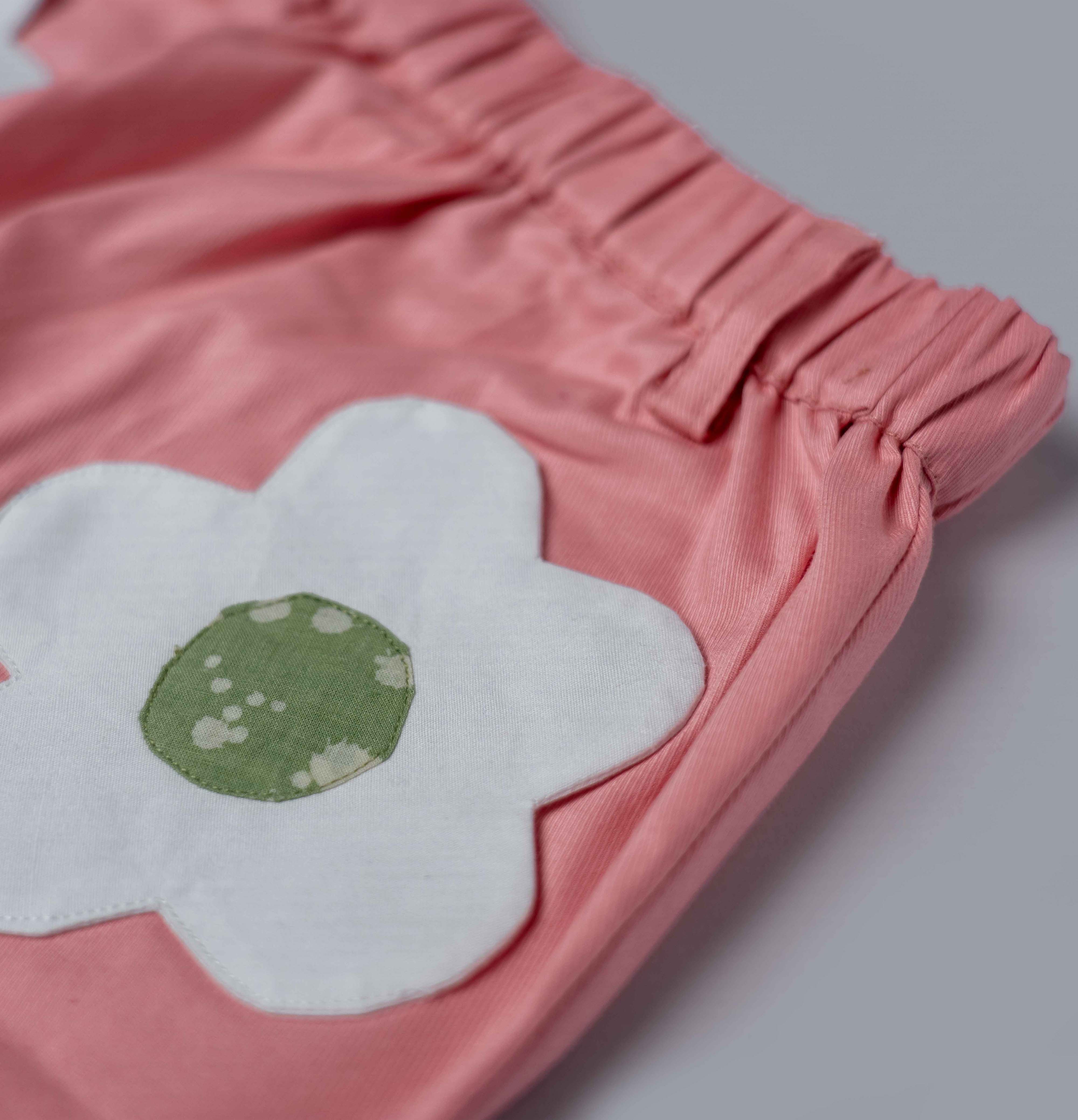 Peach skirt with flowers