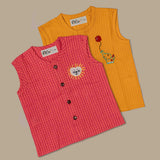 Set of 2 cotton Jablas with emnroidery