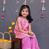 Pink shimmer sharara set