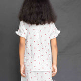 Red Hearts White Gauze Lounge Wear