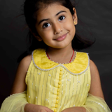 Yellow pearlwork lehenga set