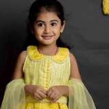 Yellow pearlwork lehenga set