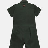 Olive Green Dungrees For Boys