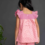 Pink Red Hearts Girls Cotton Coord Set