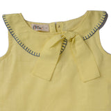 Yellow Top with Asymmetric Collar