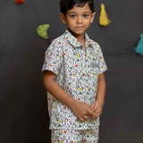 White & black animal coord set