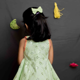Green mirror girls sharara set