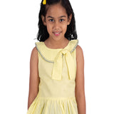 Yellow Top with Asymmetric Collar