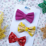 Red, Pink and Yellow Set of 3 Bows