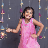 Pink shimmer sharara set