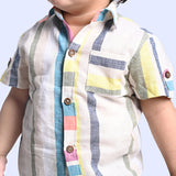Multi Stripes Linen Shirt Baby Boys