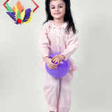 Orange Hearts Night Suit for Girls