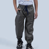 Grey Jogger Twill Pants for Boys