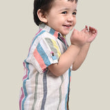 Multi Stripes Linen Shirt Baby Boys
