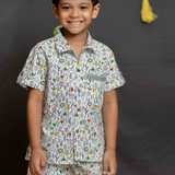 White & black animal coord set