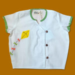 Cotton Angrakha Kurta with kite embroidery