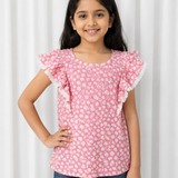 Pink floral top