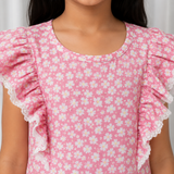 Pink floral top