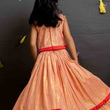 Peach shimmer garden lehenga set