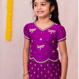 Purple dragonfly lehenga set