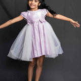 Lilac Shimmer Party Frock for Girls