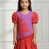 Pink n red gauze frock