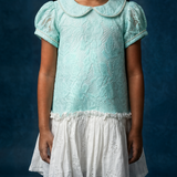 Aqua mesh frock girls