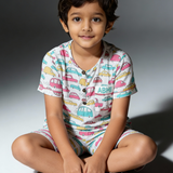 Cute Cars Printed Unisex Pajamas