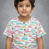 Cute Cars Printed Unisex Pajamas