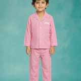 Pink striped unisex pajamas