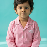 Pink striped unisex pajamas