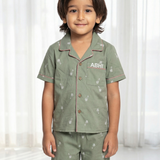 Olive giraffe unisex pajamas