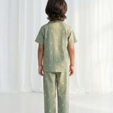 Olive giraffe unisex pajamas