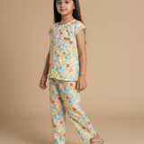 Rayon floral girls pajamas