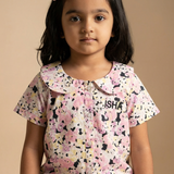 Black multi floral girls pajamas