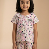 Black multi floral girls pajamas