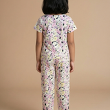 Black multi floral girls pajamas