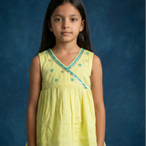 Lime green kurta sharara set