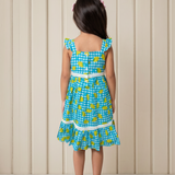 Blue checks lemons frock