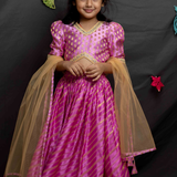 Pink silk lehenga set