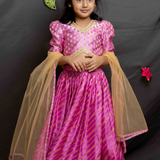 Pink silk lehenga set