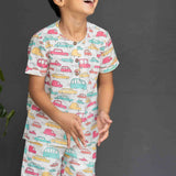 Cute Cars Printed Unisex Pajamas