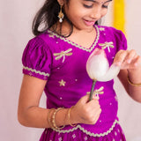 Purple dragonfly lehenga set