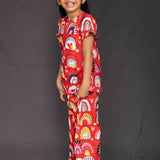 Red rainbows Pajama set girls
