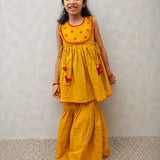 Mustard flower sharara set