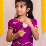 Purple dragonfly lehenga set