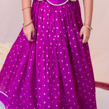 Purple dragonfly lehenga set