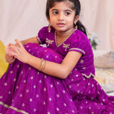 Purple dragonfly lehenga set