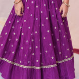 Purple dragonfly lehenga set